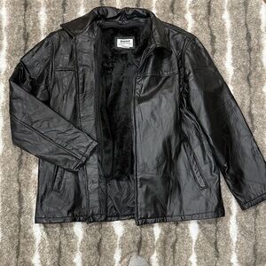 Duke Haband Men’s XL 100% Leather Fleece Lined Jacket